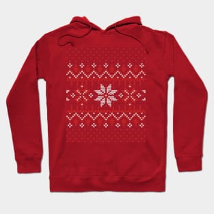 Knitting Xmas Red Flake Hoodie